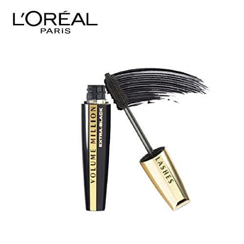 L'Oreal Paris Volume Million Lashes Extra Black Mascara 0.3 Fl Oz - Clump-Free, Voluminous Eyelash Makeup
