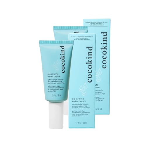 Electrolyte Water Cream - Hydrating Gel Moisturizer for All Skin Types, 1.7 Fl Oz Pack of 2
