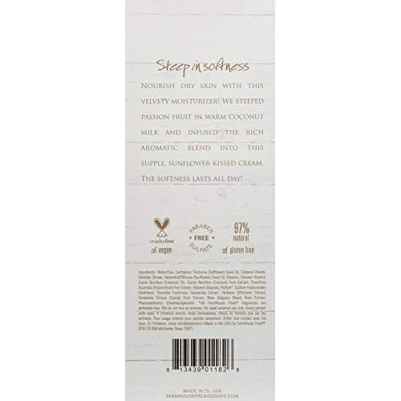 FarmHouse Fresh Maypop Steeped Milk Lotion, Passion Fruit, 8 Fl Oz