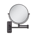 Zadro 7" Wall Mounted Wardrobe, Vanity Makeup Mirror with Magnification & Extending Arm (Large | 12.25" x 12" | 8X/1X, Oil-Rubbed Bronze)