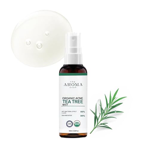The Aroma Shop Organic Tea Tree & Rose Mist - Sensitive Skin Body & Face Spray - 3.38 fl oz (Variation 1)