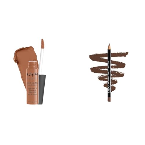 NYX PROFESSIONAL MAKEUP Soft Matte Lip Cream London & Slim Lip Pencil Espresso