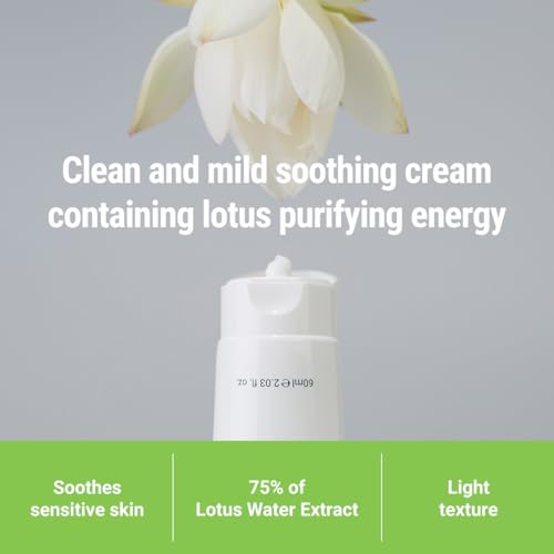 Calming Lotus Water Cream - Lightweight Vegan Moisturizer for Oily & Sensitive Skin - 2 Pack