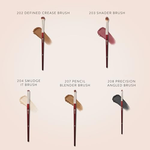 Eyeshadow Brush Set for Hooded & Smaller Eyes - 5 Vegan, Cruelty-Free Makeup Brushes