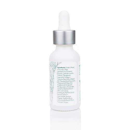 Sea-el Hyaluronic Acid & Vitamin C Facial Serum Drops Firming Hydration & Glow Anti Aging Face Moisturizer - Daily Wrinkle Diminishing Skin Care for Women & Men, Vegan - 1 Fl Oz