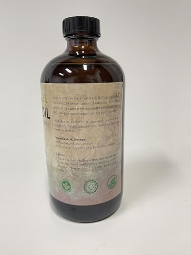 Jamaican Black Castor Oil 16oz Organic Cold Pressed Unrefined Hair & Skin Treatment - Rich in Vitamin E & Omega Fatty Acids
