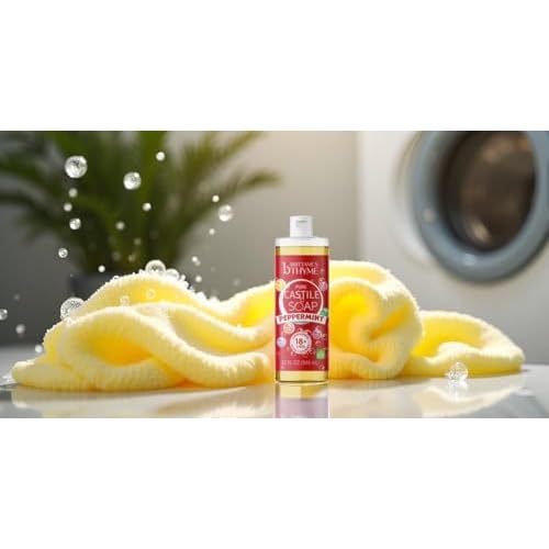 Brittanie's Thyme Pure Castile Liquid Soap Variety, Lavender/Peppermint/Lemon, 32 oz Pack of 3 | For Hair & Body, Gentle and Pure, Made with Natural Luxurious Oils, Vegan & Gluten Free Non-GMO