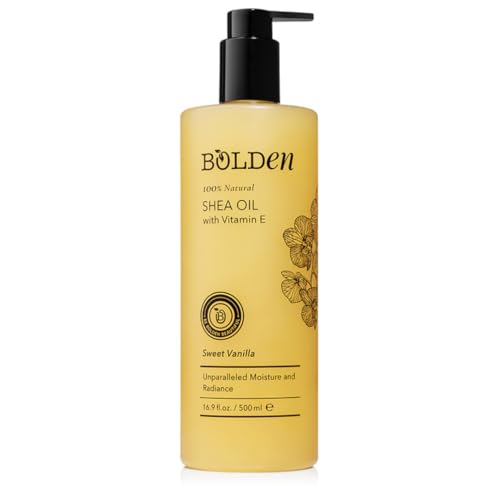 Vanilla Shea Body Oil with Vitamin E - Light Moisturizer for Dry Skin - 16.9 Fl Oz - Pack of 1