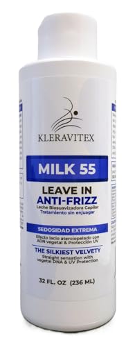 Kleravitex Milk Leave-In Conditioner 33.8 oz Anti-Frizz Hair Detangler Deep Treatment