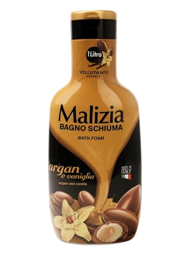Velvety Bath Foam with Argan & Vanilla Scent - 33.8oz Italian Import