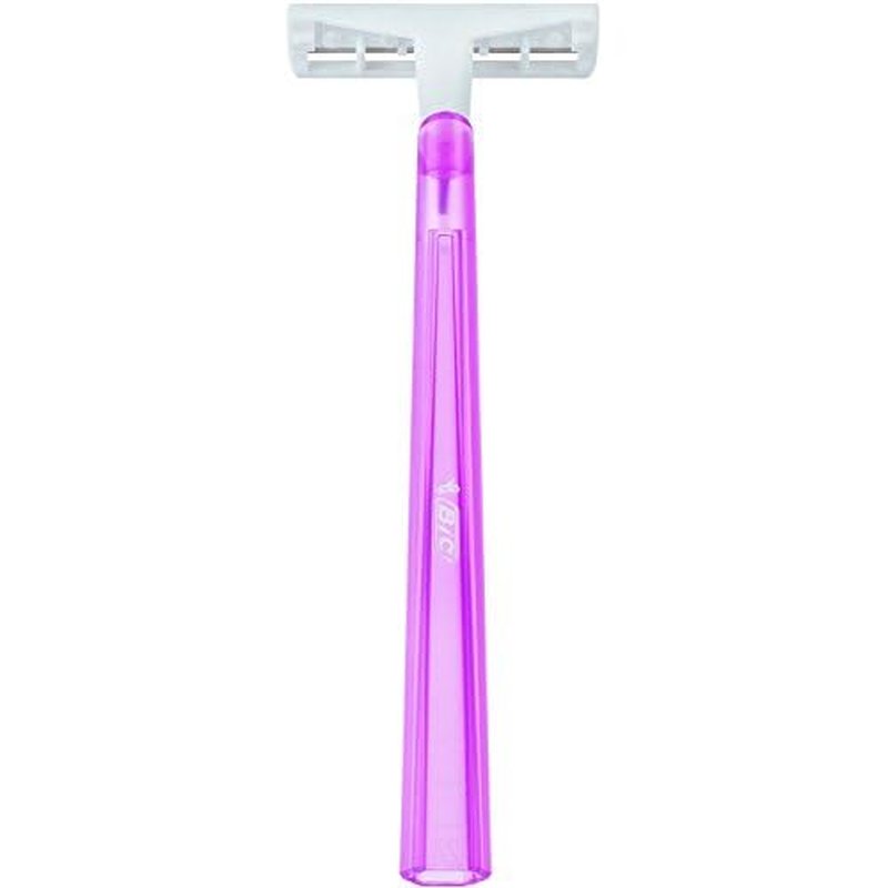 BIC Twin Lady Sensitive Razors, Disposable Razors with Two Blades for a Smooth and Precise Shave, Pack of 15