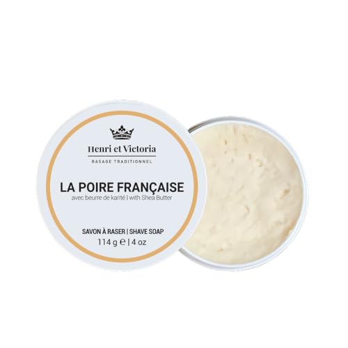 Traditional Shaving Soap for Men - La Poire Française Fragrance, 114g