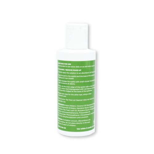 The Eye Doctor Tea Tree Lid Cleanser Twin Pack - 2X 100ml / 3.38 Fl Oz - Sensitive Eye Hygiene