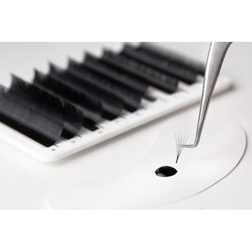 Cashmere Smart Fan Lash Extensions 0.03 0.05 0.07 C/CC/D Curl 8-20mm Length,Super Matte Black Volume Self-fanning Eyelashes Tray,Salon Supplies for Lash Technicians(0.05 CC 8-15mm)
