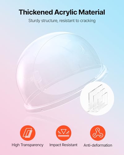 21 Inch Cotton Candy Machine Cover Acrylic Dome Bubble Shield for Commercial Floss Maker