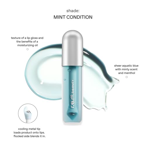 Lip Oil - Mint Condition by r.e.m. Beauty with Cooling Metal Tip Applicator