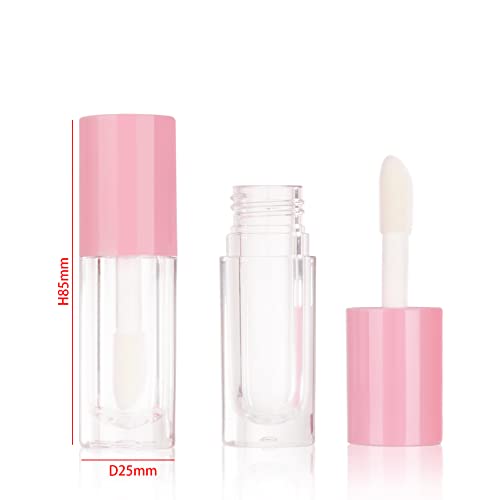 COSIDEA 30pcs Pink Empty 6ml 0.2oz Lip Gloss Tubes with Big Doe Foot Wand£¬Round Lipgloss Containers£¬Concealer Tube Cosmetic Packing Container Bulk Wholesale