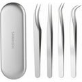 4in1 Precision Stainless Steel Tweezers For Eyelash Extensions, Hair Eyebrow Remove, Blackhead removal