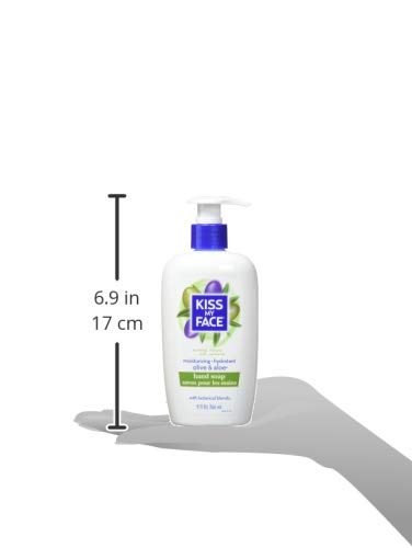 Kiss My Face Olive & Aloe Liquid Hand Soap Pack of 6 9 fl oz Bottles - Vegan Cruelty-Free