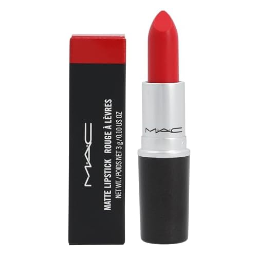 MAC Matte Lipstick Red Rock 0.1 OZ, 1 Count (Pack of 1)