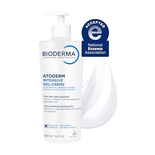 Bioderma Atoderm Intensive Gel-Cream - Soothing Dry & Sensitive Skin Moisturizer, 16.9 Fl Oz