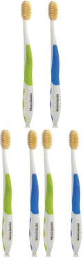 MOUTHWATCHERS Soft Flossing Manual Toothbrush Pack of 6 (2 x 3)