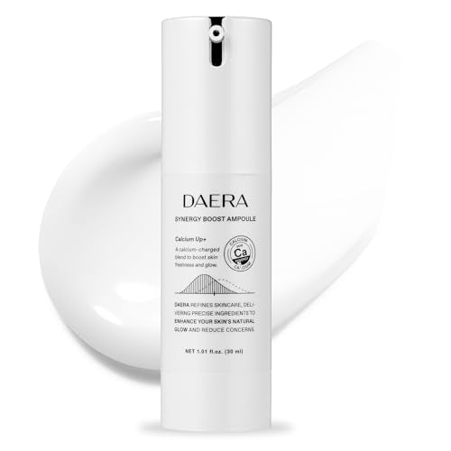 DAERA Synergy Boost Ampoule ? Korean Brightening & Hydrating Face Serum, Dark Spot Correcting & Anti-Aging Ampoule with Calcium Up+ Complex, Firming Serum for Glowing Skin, 30ml