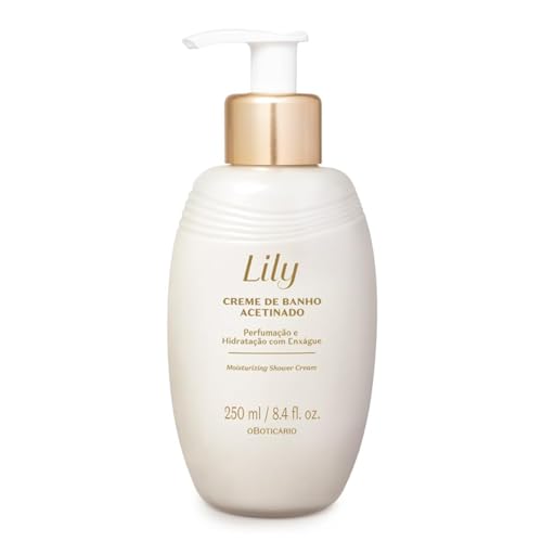 O Botic?rio Lily Satin Cream Cleanser, Moisturizing Bath Time with Hydration and Luxurious Fragrance, 8.4 Ounce (250ml)