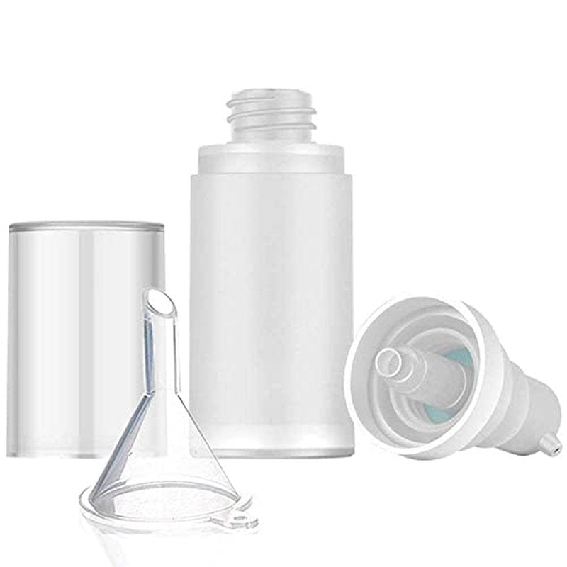 3pcs 20ml Sterile Airless Pump Bottle with Funnel Easy to Carry and Fill Matte Lotion Bottles For Travel