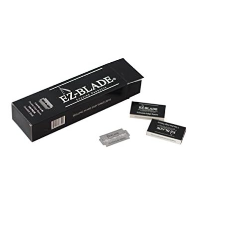EZ BLADE Double Edge Razor Blades. 100 Count For Straight Razor Or Safety Razor