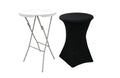 32-Inch High Top Folding Cocktail Table with Matching Tablecloth - 43in Tall