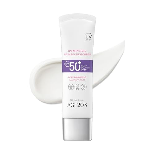 AGE20'S SPF 50+ Mineral Priming Sunscreen 1.69 fl oz - Vegan Korean UV Blocker