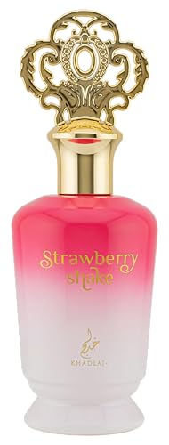 Khadlaj Strawberry Shake Eau de Parfum Spray - Musk Variation, Long-Lasting Fragrance for Women, 3.4oz / 100ml