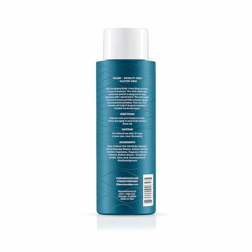 Oars + Alps Men's Body & Face Wash - Alpine Tea Tree Scent, 13.5 Fl Oz, 2 Pack