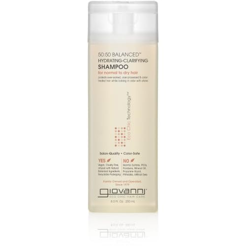 GIOVANNI Eco Chic 50:50 Balanced Hydrating Clarifying Shampoo - Rosemary 8.5 Fl Oz Pack of 3