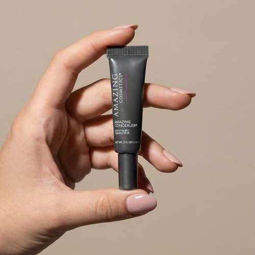 AmazingCosmetics Full Coverage Concealer Light Beige - Long Wear Skin-Correcting Makeup for Undereye & Blemishes
