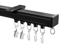 Heavy Duty Ceiling Curtain Track System - 18ft-21ft Black Room Divider Rails