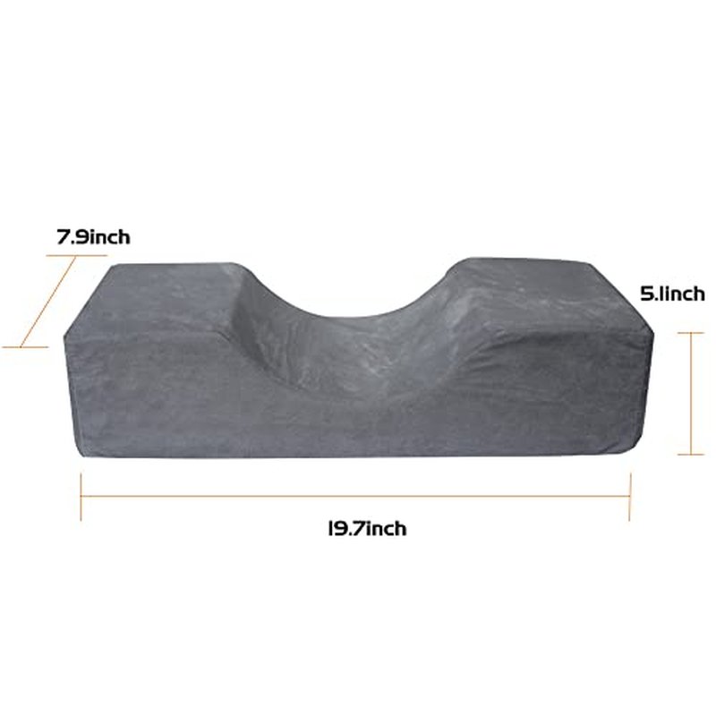 Beauty Salon Eyelash Extension Neck Pillow - Comfortable Velvet Beauty Memory Foam Pillow,to Protect The Neck When Used for Lash Extension Grafting Make Up (Grey)¡¦