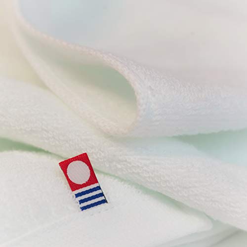 Soft Airy Washcloths 100% Cotton White 13" x 30" Sets of 1, 3, 5 and 10 Towels Made in Imabari Japan (5)