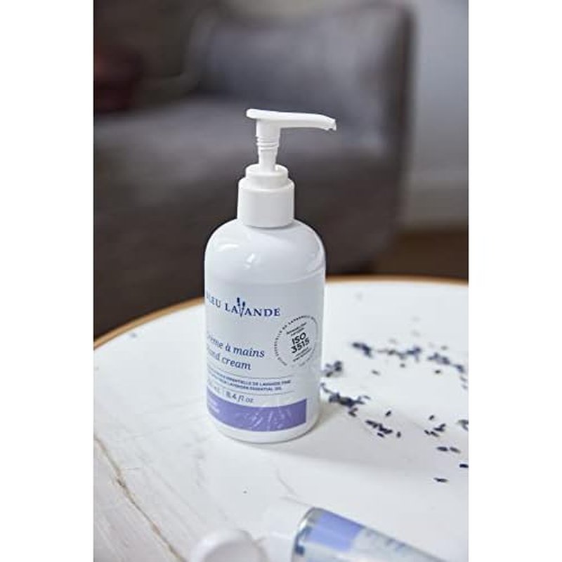 Bleu Lavande ? Natural Lavender Hand Cream ? Made with Certified Premium & 100% Pure True Lavender Essential Oil ? Non-greasy ? Soothing, Cruelty-free and Vegan ? No Artificial Fragrances - 8.4 Fl Oz