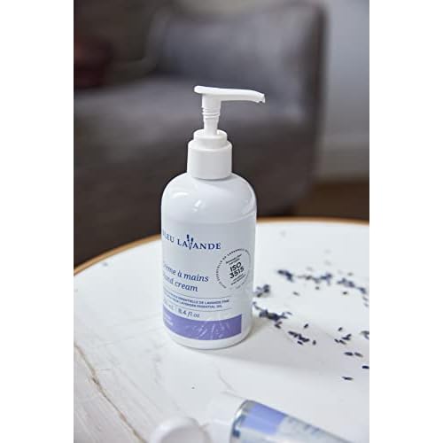 Bleu Lavande ? Natural Lavender Hand Cream ? Made with Certified Premium & 100% Pure True Lavender Essential Oil ? Non-greasy ? Soothing, Cruelty-free and Vegan ? No Artificial Fragrances - 8.4 Fl Oz
