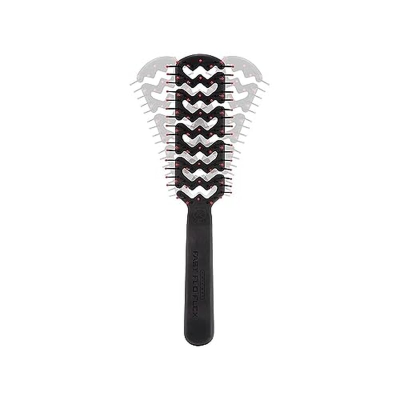 Cricket Static Free Fast Flo Flex Vent Hair Brush - Quick Drying, Detangling, and Styling - Anti-Static Bristles for Frizz-Free Blowouts, Ideal for All Hair Types