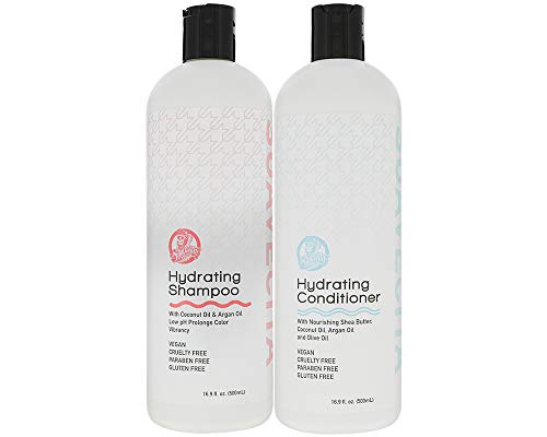 Hydrating Shampoo & Conditioner Set for Color-Treated Hair - Vegan, Sulfate-Free