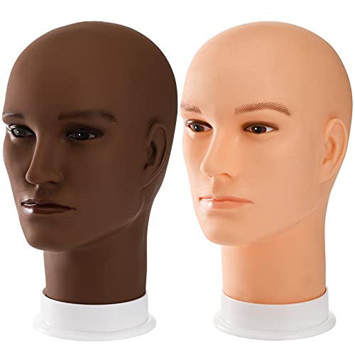 Mannequin Head for Wig Display, Glasses, Hats, Cosmetology Practice - 2 Pack
