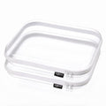YQBRAO 2-Piece Large Clear Hard Shell Zipper Case Set White - Travel & Storage Organizer