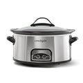 Stainless Steel 6-Quart Programmable Slow Cooker with Timer and Food Warmer