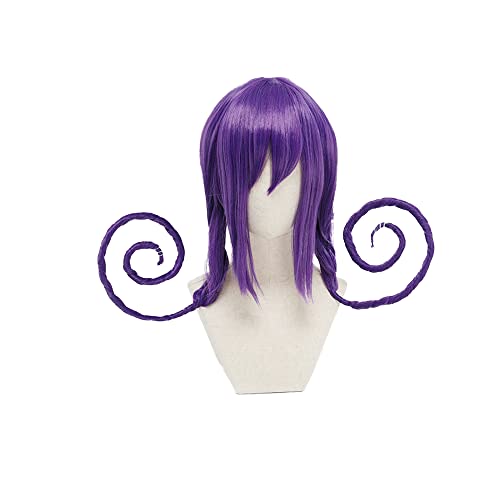 Purple Cosplay Wig Short Wavy Hair for Halloween & Anime Events