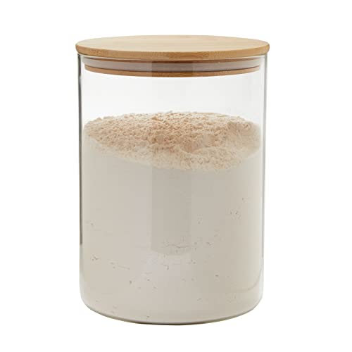 2-Pack Airtight Glass Food Storage Containers - 100 oz Pantry Jars for Flour & Sugar
