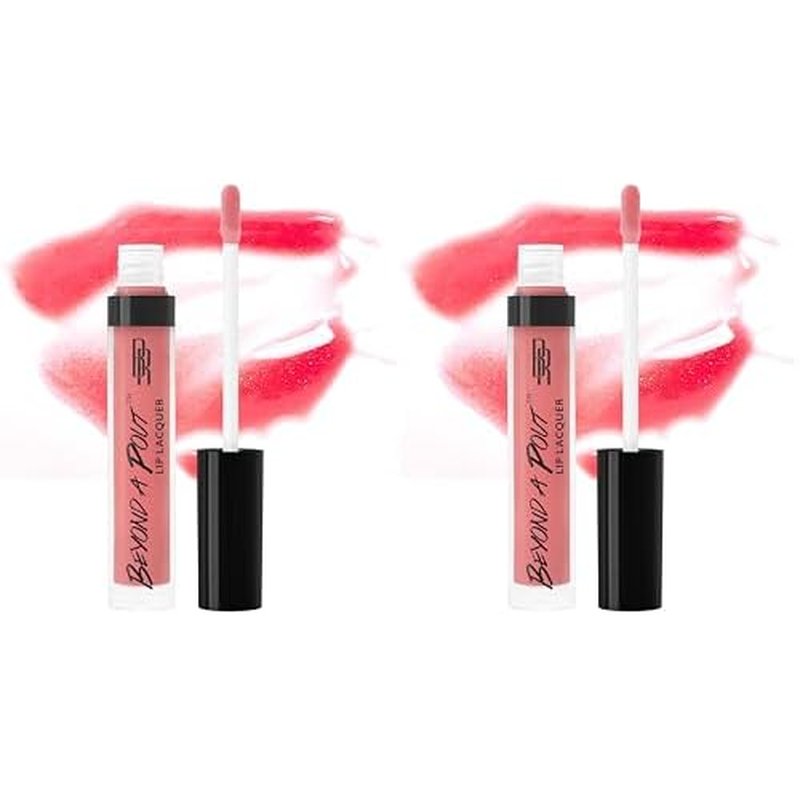 Black Radiance Beyond A Pout Lip Lacquer Lip Gloss, Heat Wave (Pack of 2)