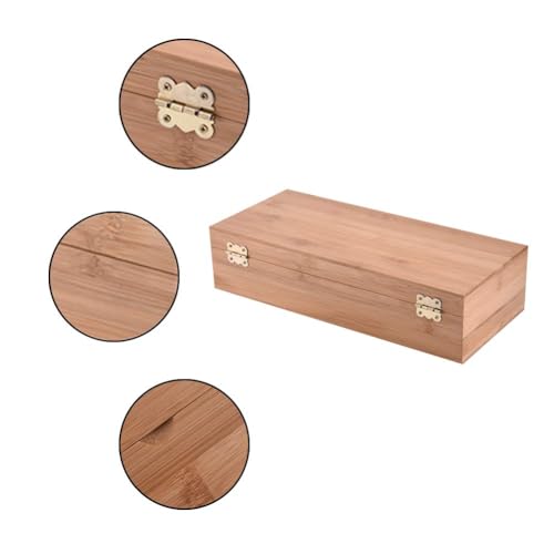 26-Slot Bamboo Essential Oil Storage Box with Container Cap & Labels - Portable Organizer
